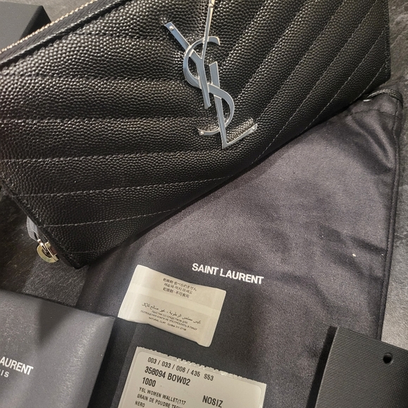 Authentic YSL Zip Around Wallet - Picture 5 of 6